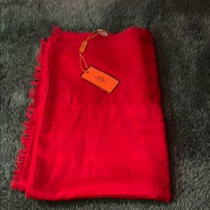 Hermes La Maison Scarlet Red Scarf